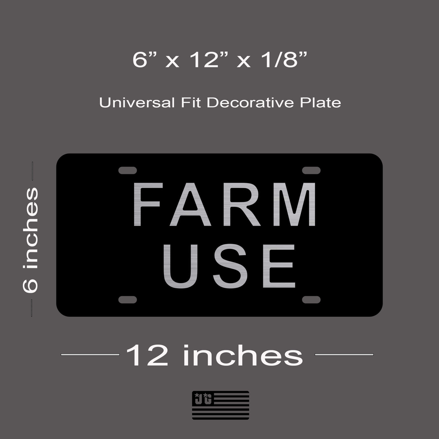 Farm Use License Plate | Durable Car Tag | Gift for Farmers | UV Printed| Made in the USA