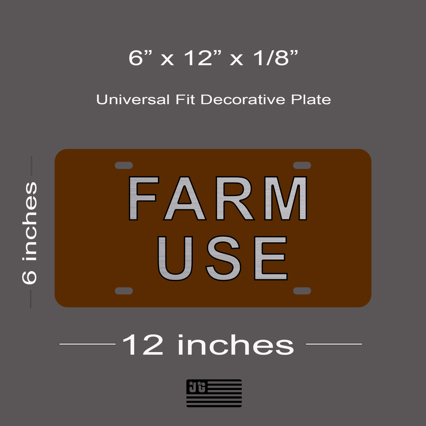 Farm Use License Plate | Durable Car Tag | Gift for Farmers | UV Printed| Made in the USA