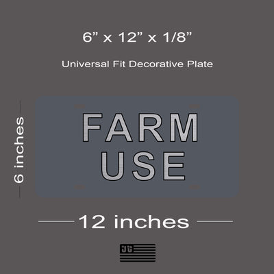 Farm Use License Plate | Durable Car Tag | Gift for Farmers | UV Printed| Made in the USA