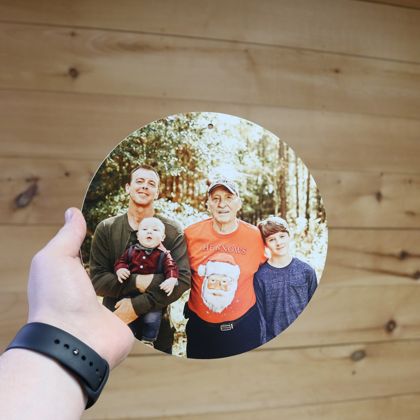 Custom Photo Print 8" Round Metal Wall Art - Personalized ACM Picture Display for Home or Office Decor