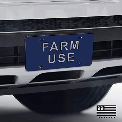 Farm Use License Plate | Durable Car Tag | Gift for Farmers | UV Printed| Made in the USA