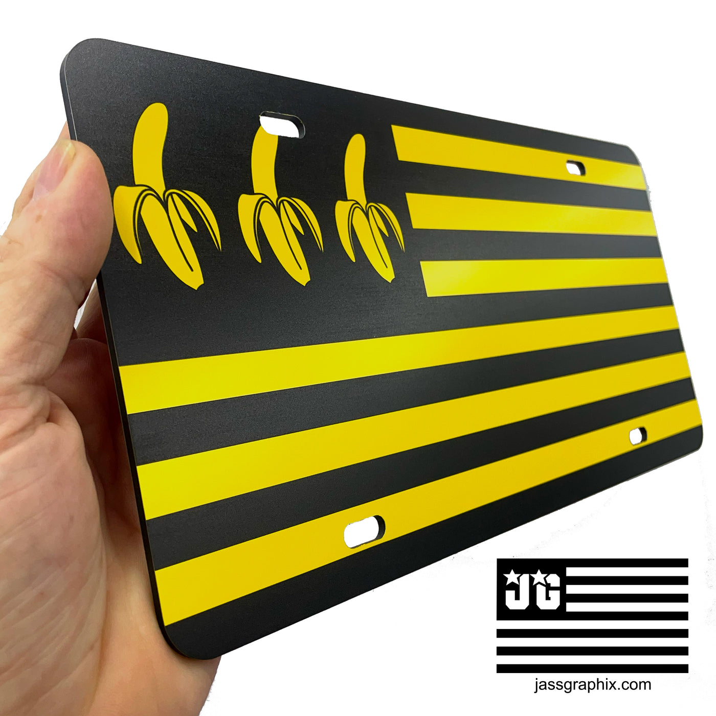 American Flag License Plate With Bananas - Novelty License Plate – Unique Decorative Car Tag for Vehicles