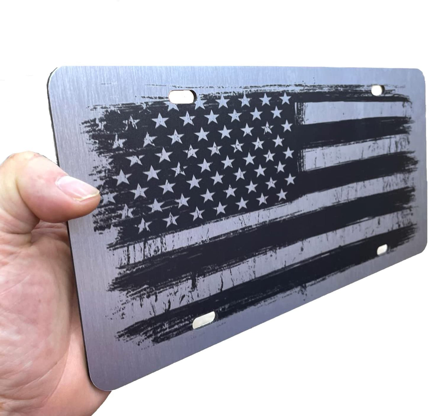 Buy Brushed Aluminum BASS Fishing License Plate American Flag Fisherman  Novelty Auto Tag 6x12 Online in India 