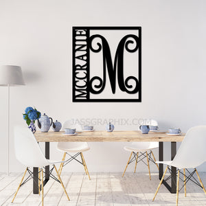 Monogram Square Sign M